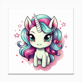 Cute Unicorn 379 Canvas Print