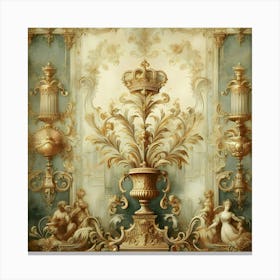 Ornate Rococo Painting Canvas Print