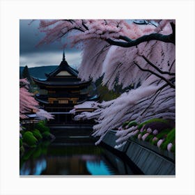 Cherry Blossoms In Kyoto Canvas Print