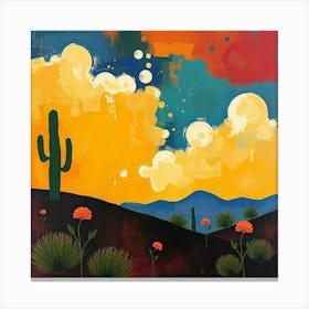 Sunset In The Desert 3 Canvas Print