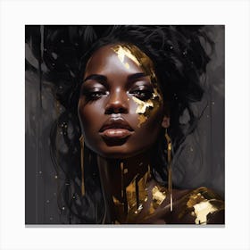 Gold Girl Canvas Print