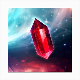 Red Gem In Space 2 Canvas Print