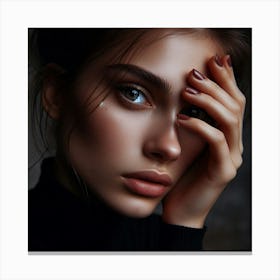 Portrait Of A Young Woman Canvas Print