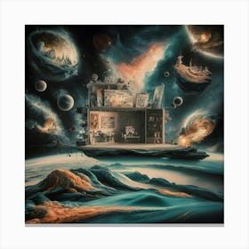 House In Space Canvas Print