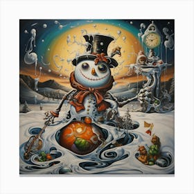 Snowman 5 Canvas Print