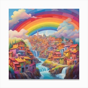 Rainbow City 1 Canvas Print