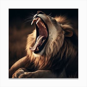 Lion Roaring 1 Canvas Print