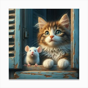 Cat And Mouse 1 Canvas Print