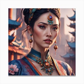 Asian Lady Canvas Print