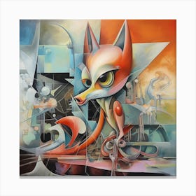 Abstract Fox 1 Canvas Print