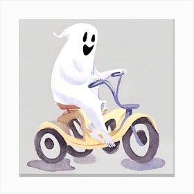Ghost On A Trike Canvas Print