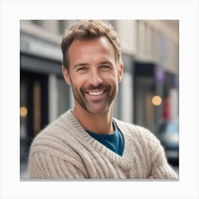 Portrait Of A Smiling Man Canvas Print