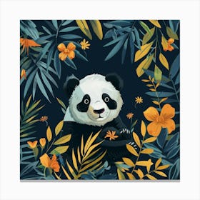 Panda Bear In The Jungle 8 Canvas Print