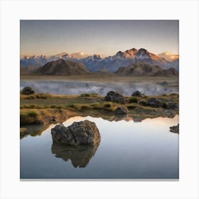 Sunrise Over Lake Taupo Canvas Print