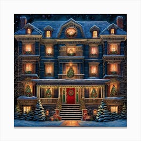 Santa'S Mansion Canvas Print