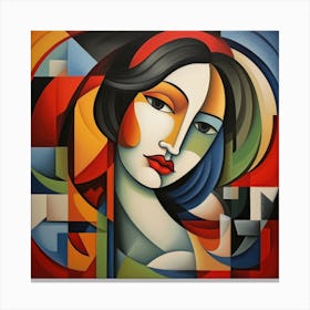 Cubism Portuguese Woman 03 Canvas Print