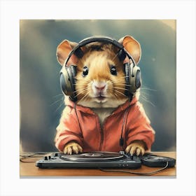 Dj Rat 2 Canvas Print