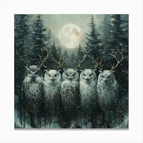 Owls In The Forest Canvas Print