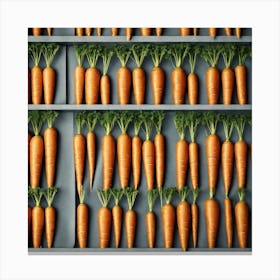 Carrots On Shelves Canvas Print