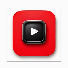 Video Player Icon Canvas Print