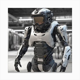 Robot In A Warehouse 1 Canvas Print