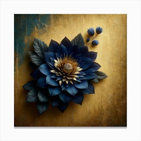 Blue Dahlia Flower 1 Canvas Print