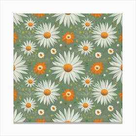 Daisy Pattern Canvas Print