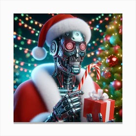 Christmas Robot 1 Canvas Print