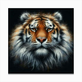 Tiger Head in oil paint Canvas Print
