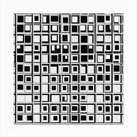 Abstract Black And White Squares Canvas Print