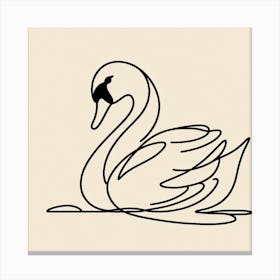 Swan Picasso style 2 Canvas Print