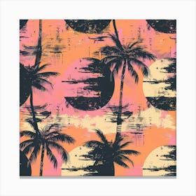 Grunge Palms (10) Canvas Print