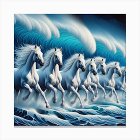 Horses Of The Ocean Canvas Print