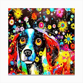 Canine Companion - Colorful Dog Canvas Print