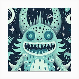 Monster In Space Canvas Print