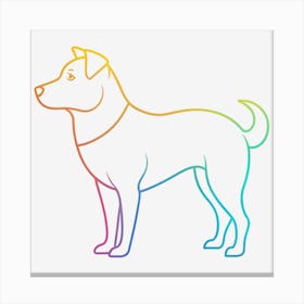 Rainbow Dog 7 Canvas Print