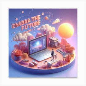 Embrace Technology With Digital Art Canvas Print