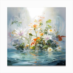 AI Cascading Serenity Canvas Print