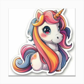 Unicorn Sticker 40 Canvas Print