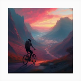 Sunset In The Mountains Canvas Print