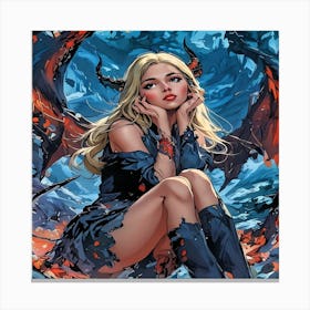 Demon Girl-Drucke 08.12.2024--fbae Canvas Print