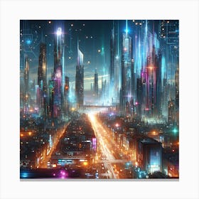 Futuristic City 3 Canvas Print