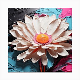 Abstract art/ Abstract painting of a daisy Canvas Print