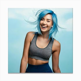 Firefly Cheerful Blue Haired Russian Girl In Sportswear 19519 (2) Canvas Print