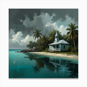 Church On The Beach 5 Canvas Print