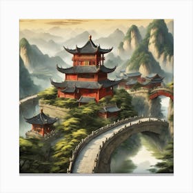 Chinese Village 1 Canvas Print