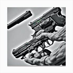 Handguns Canvas Print