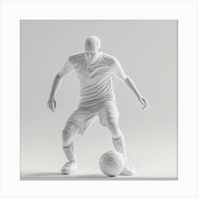 Soccer Player Kicking The Ball 5 Canvas Print