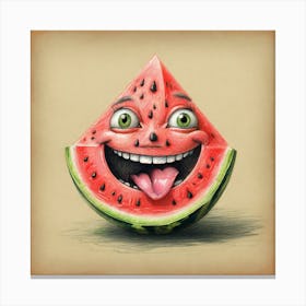 Watermelon Face 1 Canvas Print