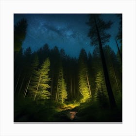 Night In The Forest 8 Canvas Print